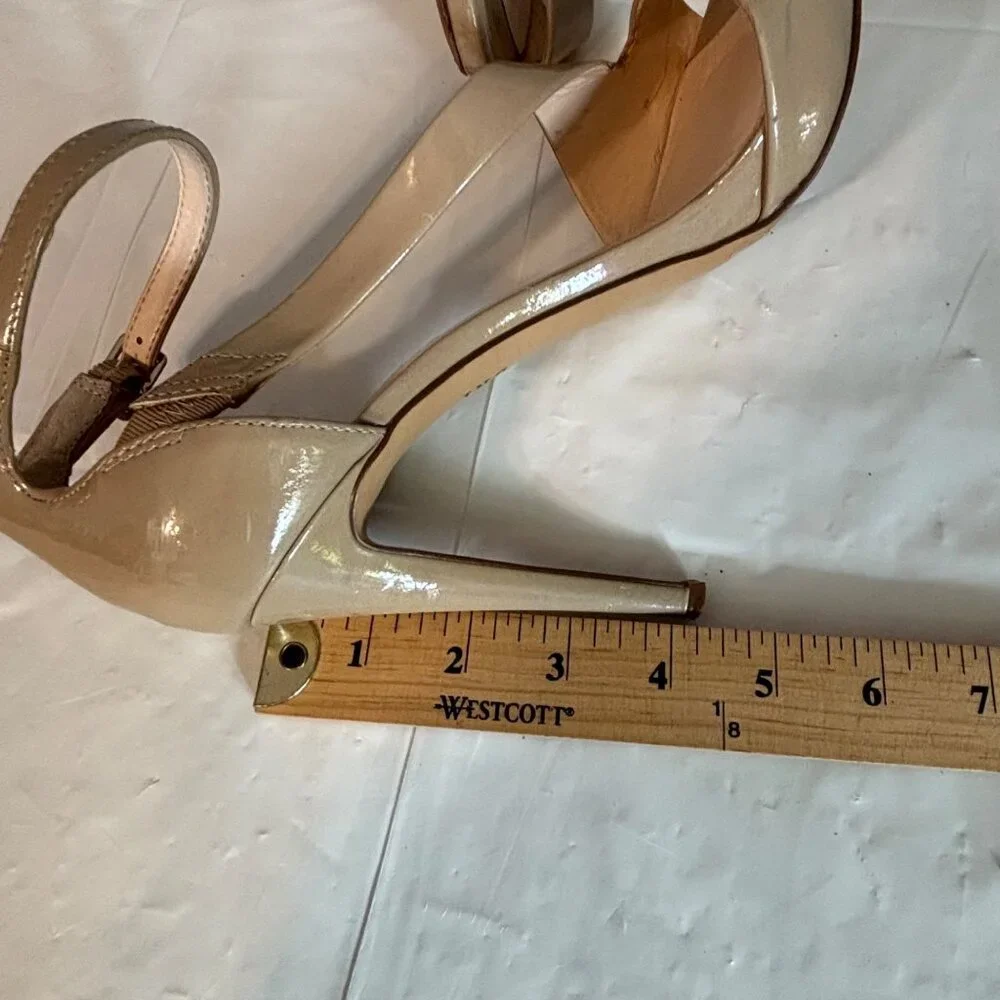 I.N.C Internation Concepts High Heel Sandals Women's 8M Strappy Nude‎ Patent